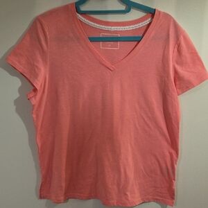 Charter Club Coral V-Neck Tee